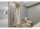 Bathroom featuring a standalone shower with curtain and toilet at 106 Argyle Ct, Garner, NC 27529