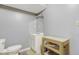 Bathroom with a vanity, toilet, and small storage shelf at 106 Argyle Ct, Garner, NC 27529