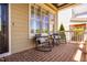 Relaxing front porch with comfortable seating and charming neighborhood views at 113 Ruskin Dr, Chapel Hill, NC 27516