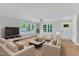 Bright living room with multiple windows, neutral walls, and comfortable seating area at 129 Davis St, Louisburg, NC 27549