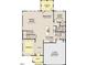 Layout featuring a kitchen, breakfast nook, Gathering room, dining area, garage, and guest suite at 1609 Malcus Ct # 67, Fuquay Varina, NC 27526