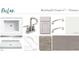 Bathroom featuring a sink, faucet, white cabinets, hardware, paint, shower, tile and flooring at 1609 Malcus Ct # 67, Fuquay Varina, NC 27526