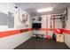 Finished home gym featuring motivational decor and rubberized flooring at 1820 Yates Wheel Way, Raleigh, NC 27606