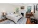 Bright main bedroom featuring hardwood floors, fireplace, and lots of natural light at 19 Oak Dr, Durham, NC 27707