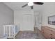 Bedroom with crib and closet at 2013 Waterton Ln, Apex, NC 27502