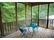 Relaxing screened porch with comfortable seating and serene outdoor views at 205 Windbyrne Dr, Cary, NC 27513