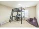 Bright bedroom features a loft bed, desk, and window offering natural light at 216 Beringer Pl, Chapel Hill, NC 27516