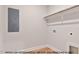 This is a laundry room with hardwood floors and hookups at 249 Rawhide Dr, Louisburg, NC 27549
