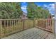 Outdoor wooden deck offering a view of the backyard at 2705 Wyntercrest Ln, Durham, NC 27713