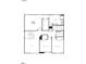 Second floor plan with primary bedroom, bathroom, loft, bedrooms, linen closets, and laundry room design at 361 Spelt Ct, Rolesville, NC 27571