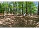 Enjoy the outdoors with this home's large backyard featuring mature trees and a play area with swings and slide at 404 Emerywood Dr, Raleigh, NC 27615
