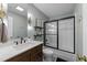 Beautifully updated bathroom features modern fixtures and finishes at 404 Emerywood Dr, Raleigh, NC 27615