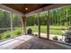 Relaxing screened porch provides a seamless transition to the outdoors at 4072 Mackenzie Dr, Haw River, NC 27258