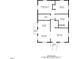 Detailed floor plan showcasing the layout with dimensions for each room, including a primary bedroom, bedrooms, and living room at 410 Caswell St, Burlington, NC 27217