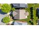 Bird's eye view shows a manicured backyard with a covered patio at 4116 Argyle Trl, Burlington, NC 27215