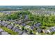 Aerial view of a neighborhood near the water, surrounded by lush greenery and various community amenities at 4116 Argyle Trl, Burlington, NC 27215