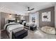 Charming bedroom with two beds, soft carpet, ceiling fan and sheep accents at 429 Providence Springs Ln, Fuquay Varina, NC 27526