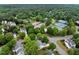 A scenic aerial view of the neighborhood featuring lush greenery and community amenities at 4902 Cedar Glen Dr, Durham, NC 27713