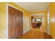 Entryway with hardwood floors and doorway leading to kitchen and other rooms at 708 Mills St, Raleigh, NC 27608