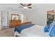 Bedroom with a comfortable bed, ensuite bath and closet at 7213 St Ledger Dr, Raleigh, NC 27613
