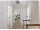 Hallway with carpet that leads to bedrooms and other living spaces at 7213 St Ledger Dr, Raleigh, NC 27613