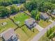 Aerial view showcasing the home's location in a neighborhood with spacious backyards at 8616 Deep Elm Dr, Wake Forest, NC 27587