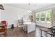 Bright office space featuring hardwood floors, white walls, natural light and ample storage at 8616 Deep Elm Dr, Wake Forest, NC 27587