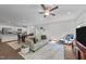 Open living area connecting kitchen, dining, and Gathering rooms at 94 Shooting Star Ln, Clayton, NC 27520