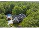 Expansive aerial view of a home surrounded by lush greenery at 10825 Rondeau Woods Ct, Raleigh, NC 27614