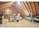 Spacious unfinished attic, great for storage and/or easily converted to another living space at 109 Hogan Glen Ct, Chapel Hill, NC 27516