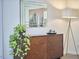 Stylish dresser with mirror, decor, and indoor plant at 109 Hogan Glen Ct, Chapel Hill, NC 27516