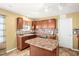 Kitchen area with modern cabinetry and a stylish island countertop at 11 Mamie Ferguson Dr, Lillington, NC 27546