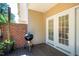 Outdoor patio with grill and view of the home's siding at 111 Florians Dr, Holly Springs, NC 27540