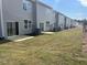 View of the backyard and patio area, complete with lawn at 121 N Chubb Rdg, Wilson's Mills, NC 27520
