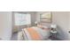 A bright bedroom with an accent wall and neutral decor is ready for personalization at 121 N Chubb Rdg, Wilson's Mills, NC 27520