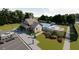 Birds eye view of community amenities including pool, parking, and community center at 121 N Chubb Rdg, Wilson's Mills, NC 27520