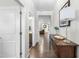 Inviting entryway featuring hardwood floors and elegant decor leading into the spacious living areas at 1309 Magnolia Gln Cir, Wake Forest, NC 27587