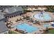Aerial view of the pool and recreational facilities at Hasentree at 1309 Magnolia Gln Cir, Wake Forest, NC 27587