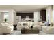 Spacious open concept living room with modern decor, stainless steel appliances, and comfortable seating at 1552 Bright Coral Trl, Wendell, NC 27591