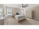 Bedroom features a bed, wardrobe, dresser, and a ceiling fan at 178 Ashpole Trl, Clayton, NC 27520