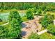 A playground near tennis courts; great outdoor space to enjoy with mature trees and landscaping at 187 Stoney Creek Way, Chapel Hill, NC 27517