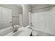 Bright bathroom with a sink vanity and shower-tub combination at 245 Kylemore Cir, Cary, NC 27513