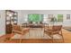 Comfortable living room with hardwood floors, contemporary furniture, and large windows offering great views at 2508 Sevier St, Durham, NC 27705