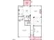 First floor floor plan of home including kitchen, gathering room, dining, foyer, flex and garage at 2625 Stonington Dr, Cary, NC 27523