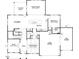 First floor plan featuring a kitchen, Gathering room, dining room, study, powder room, and a two-bay garage at 264 Alden Way, Angier, NC 27501