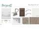 Selections for bathroom featuring paint color, lighting, flooring, faucet and cabinet hardware at 2868 Quarry Rd # 167, Rolesville, NC 27571