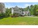 Beautiful two-story home with a large lawn, covered porch, and attached garage at 2993 Club Dr, Raleigh, NC 27613