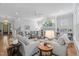 Spacious living room with a fireplace, comfortable seating, and plenty of natural light at 2993 Club Dr, Raleigh, NC 27613
