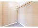Empty closet features neutral paint and shelving at 3029 Wycliff Rd, Raleigh, NC 27607
