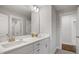 Elegant bathroom with double sinks, granite counters, and modern fixtures at 324 Prides Xing, Rolesville, NC 27571